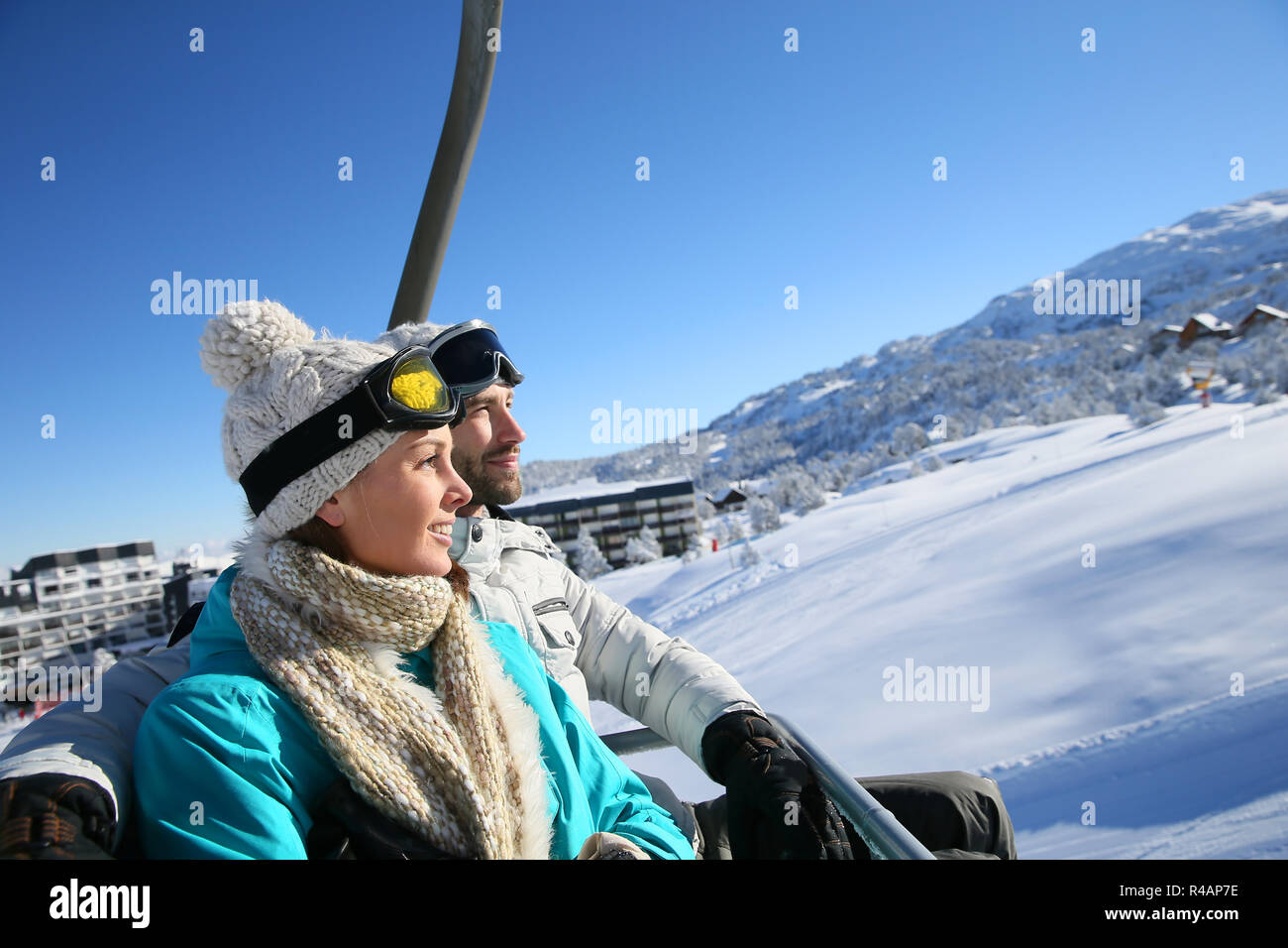 Old woman chair lift hi-res stock photography and images - Alamy
