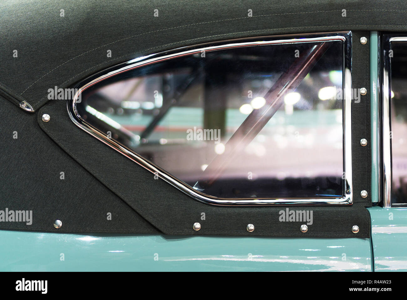 Retro car window detail background Stock Photo - Alamy