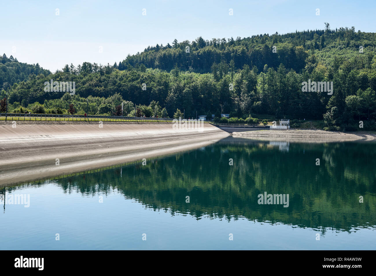 Reservoir Hennesee, Meschede, Sauerland, North Rhine-Westphalia, Germany Stock Photo