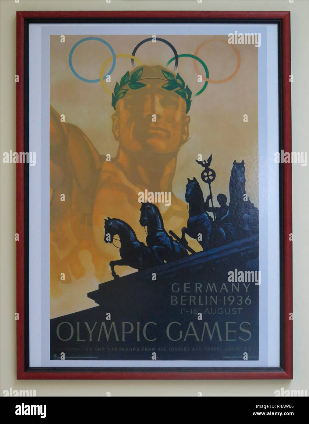 Poster, Ausstellung, Panathinaiko-Stadion, Athen, Griechenland Stock Photo