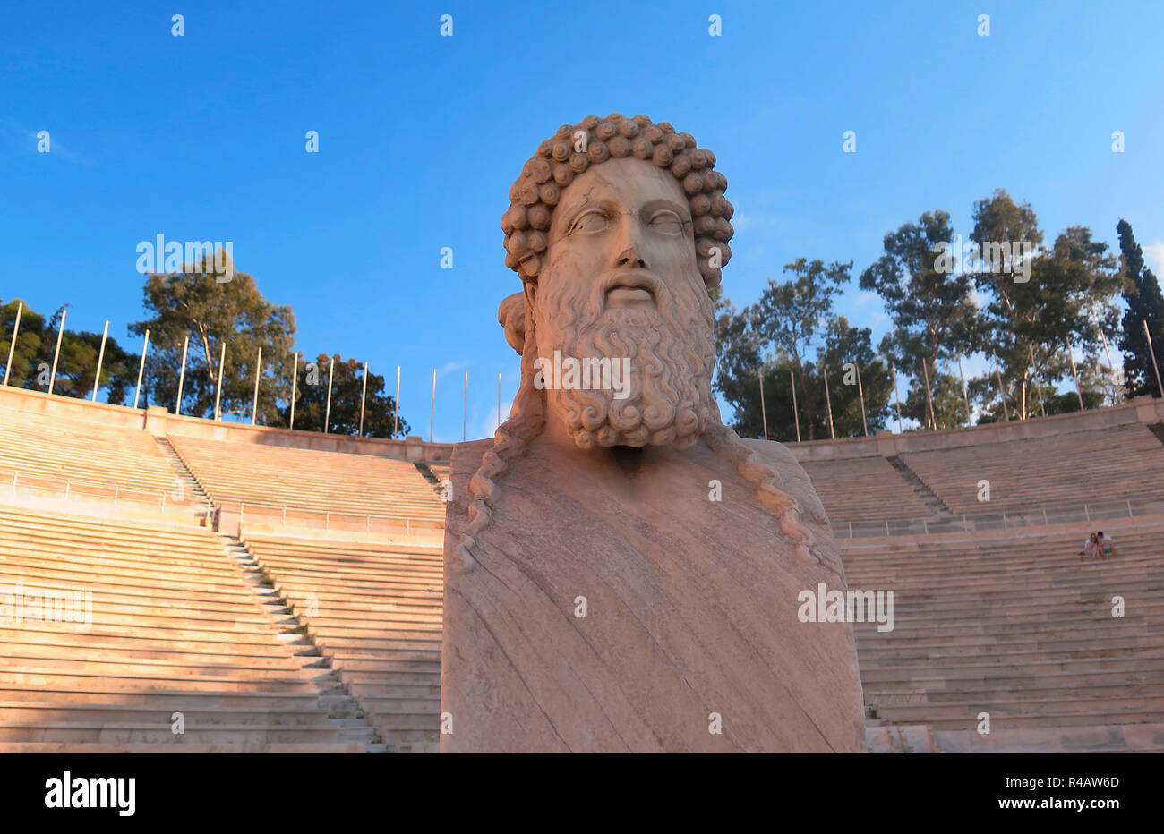 Statue, Panathinaiko-Stadion, Athen, Griechenland Stock Photo