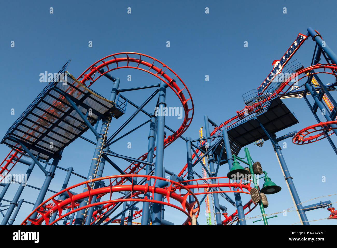 Soarin' Eagle roller coaster Luna park,Coney Island, Brooklyn, New York