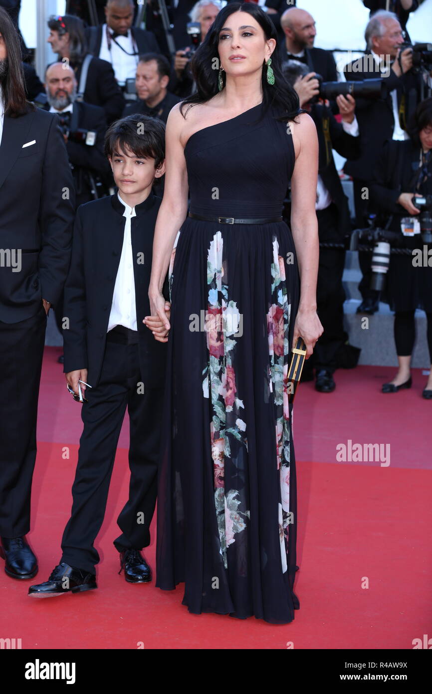 CANNES, FRANCE – MAY 19, 2018: Nadia Labaki walks the red carpet at