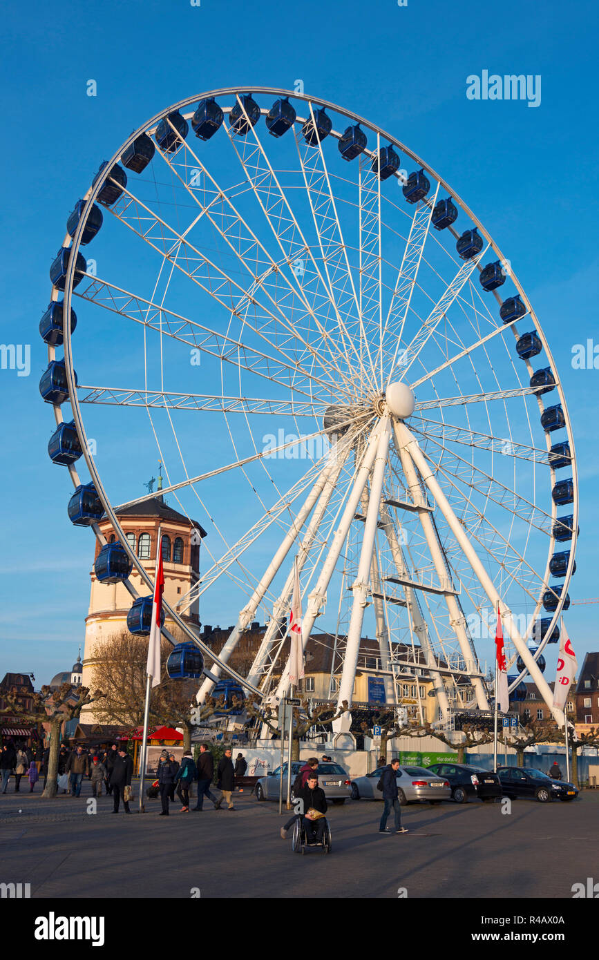 Ferris wheel, Dusseldorf, North Rhine-Westphalia, Germany Stock Photo