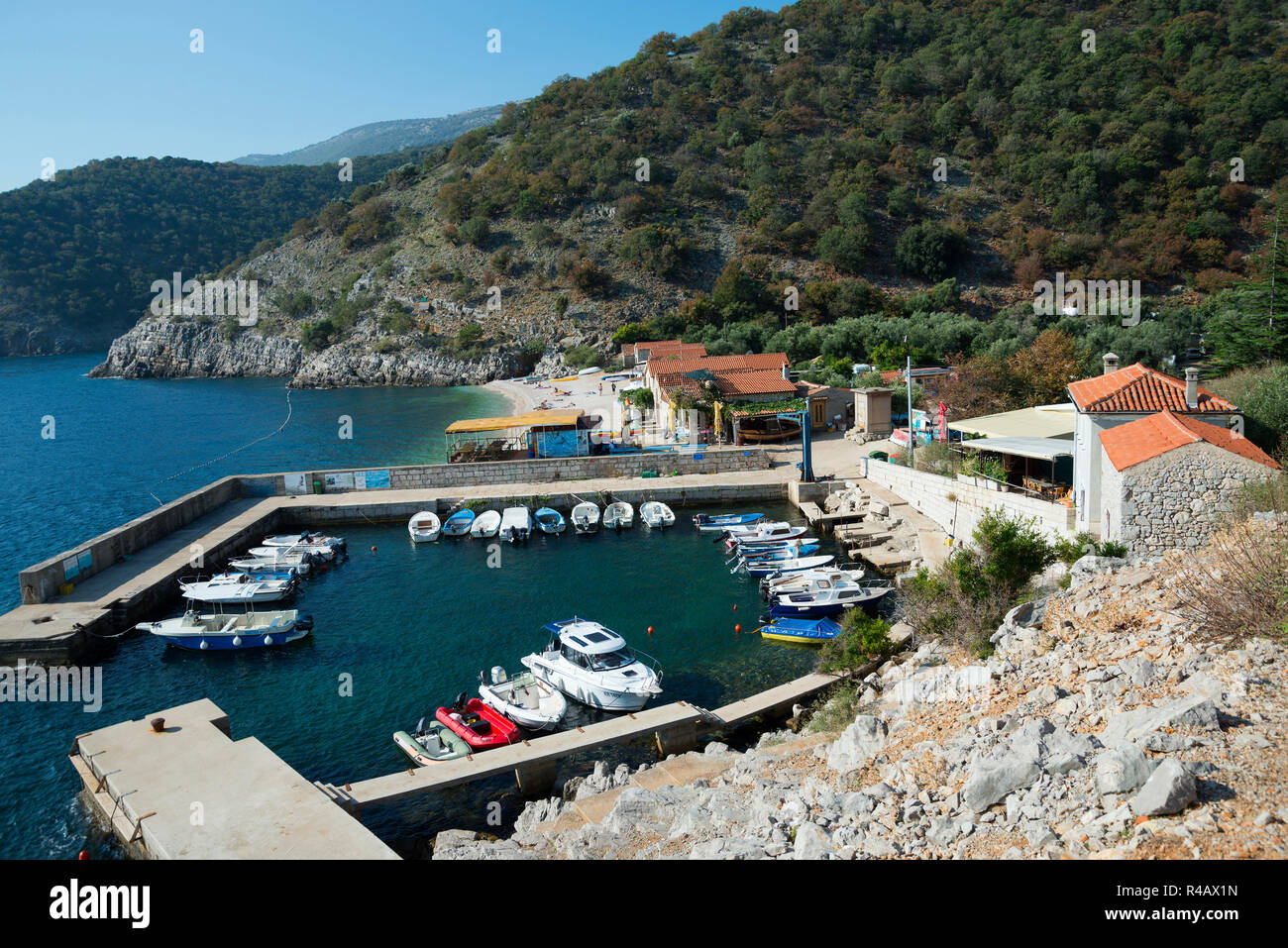 Harbour, Beli, Cres Island, Kvarner Bay, Croatia, port Stock Photo