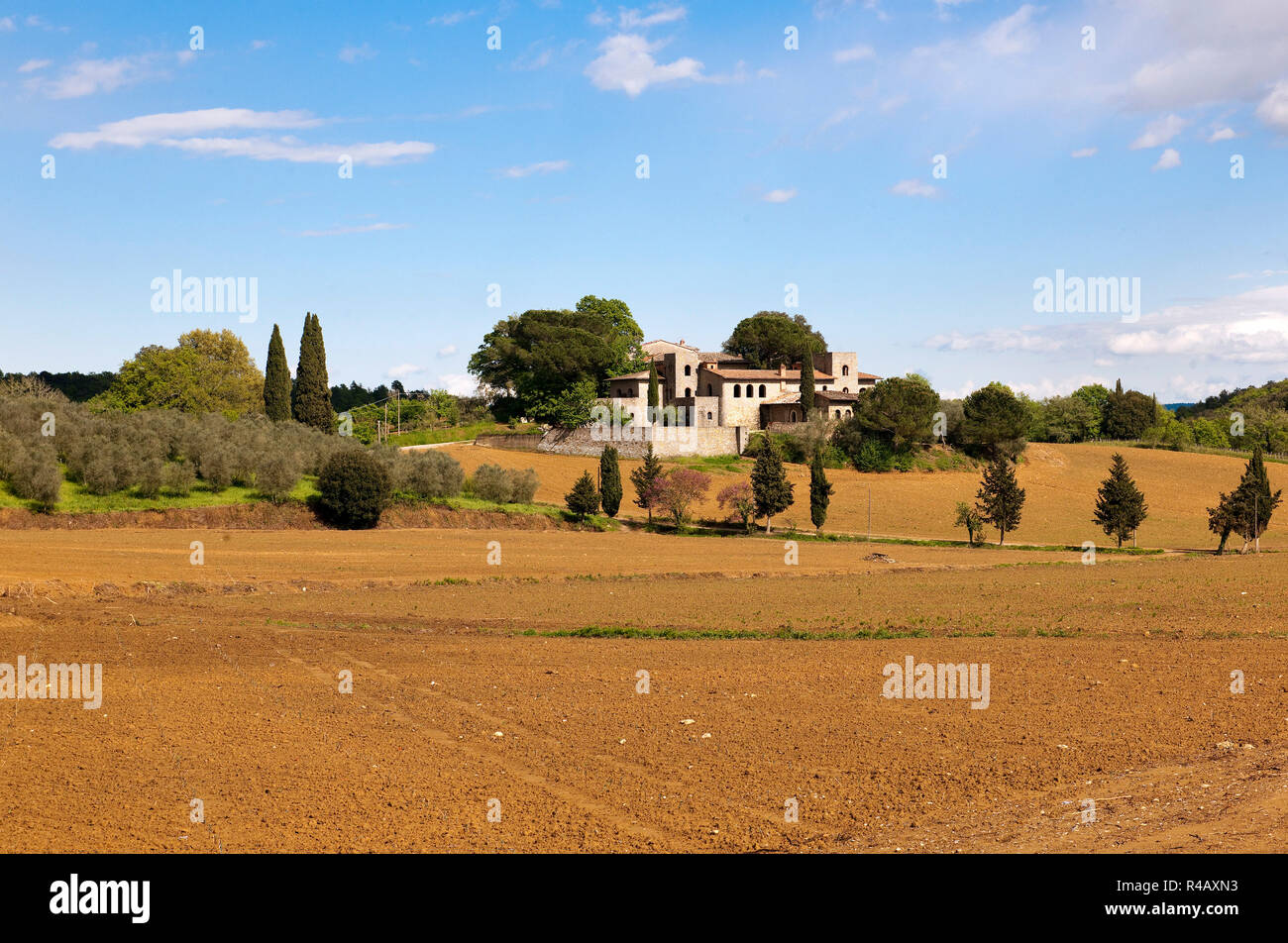 landlord's estate, Crete Senesi, Tuscany, Italy, Europe Stock Photo