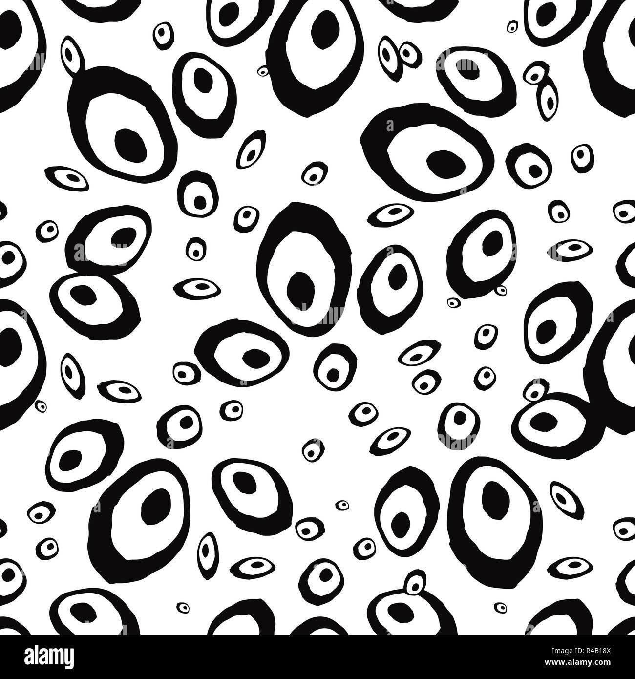 Dark vector seamless backdrop with dots, spots. Abstract illustration ...