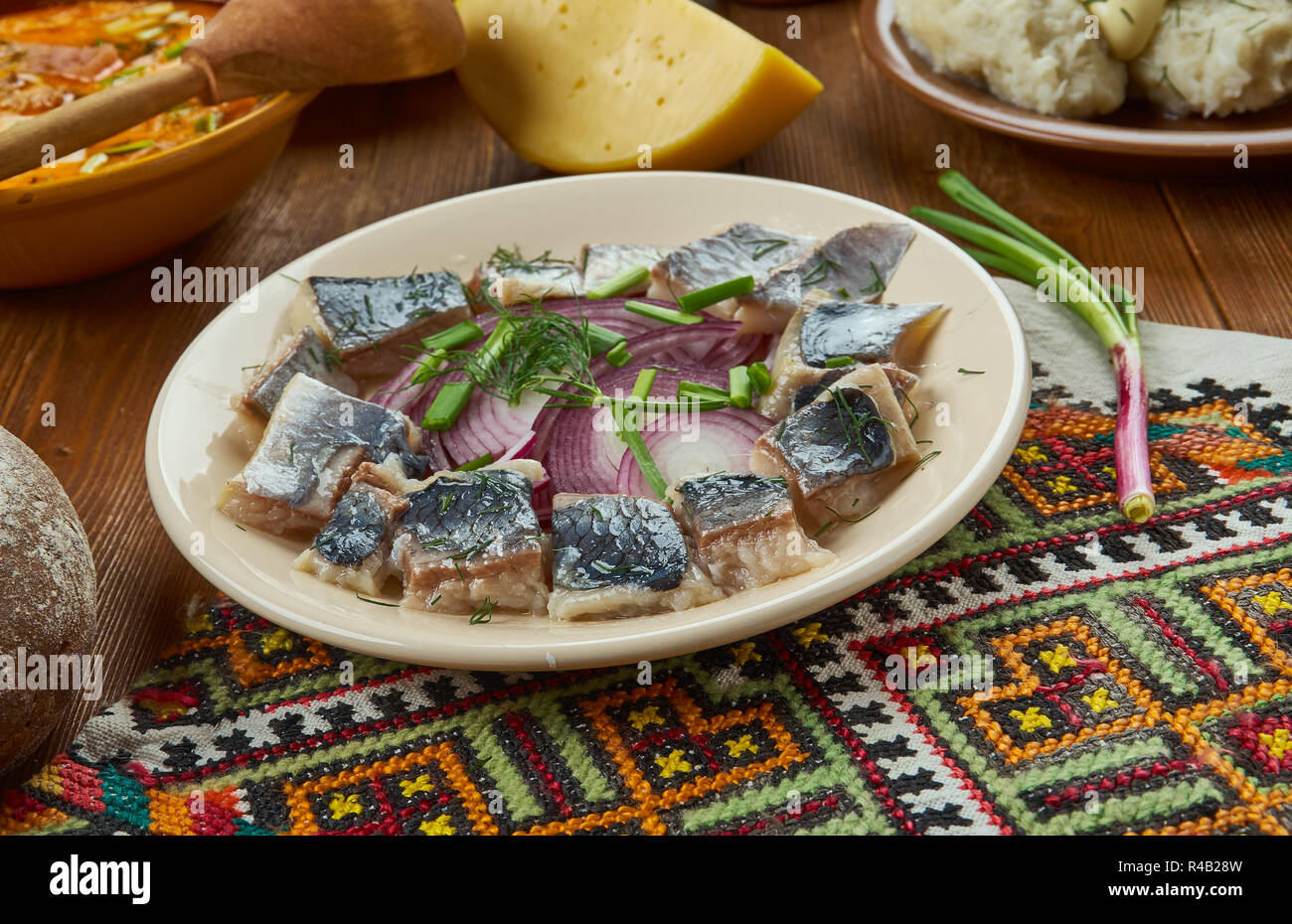 Christmas herring, Lithuanian cuisine, Baltic Traditional assorted