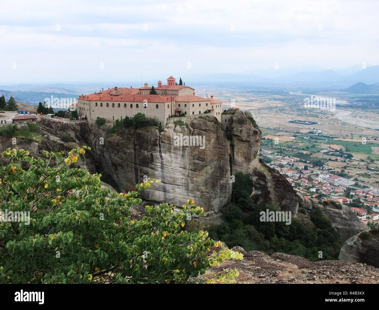 Meteoron monastery, the famous monastery build on top the Maetora rock formation, Greece. Built during early 12th centuries. Stock Photo