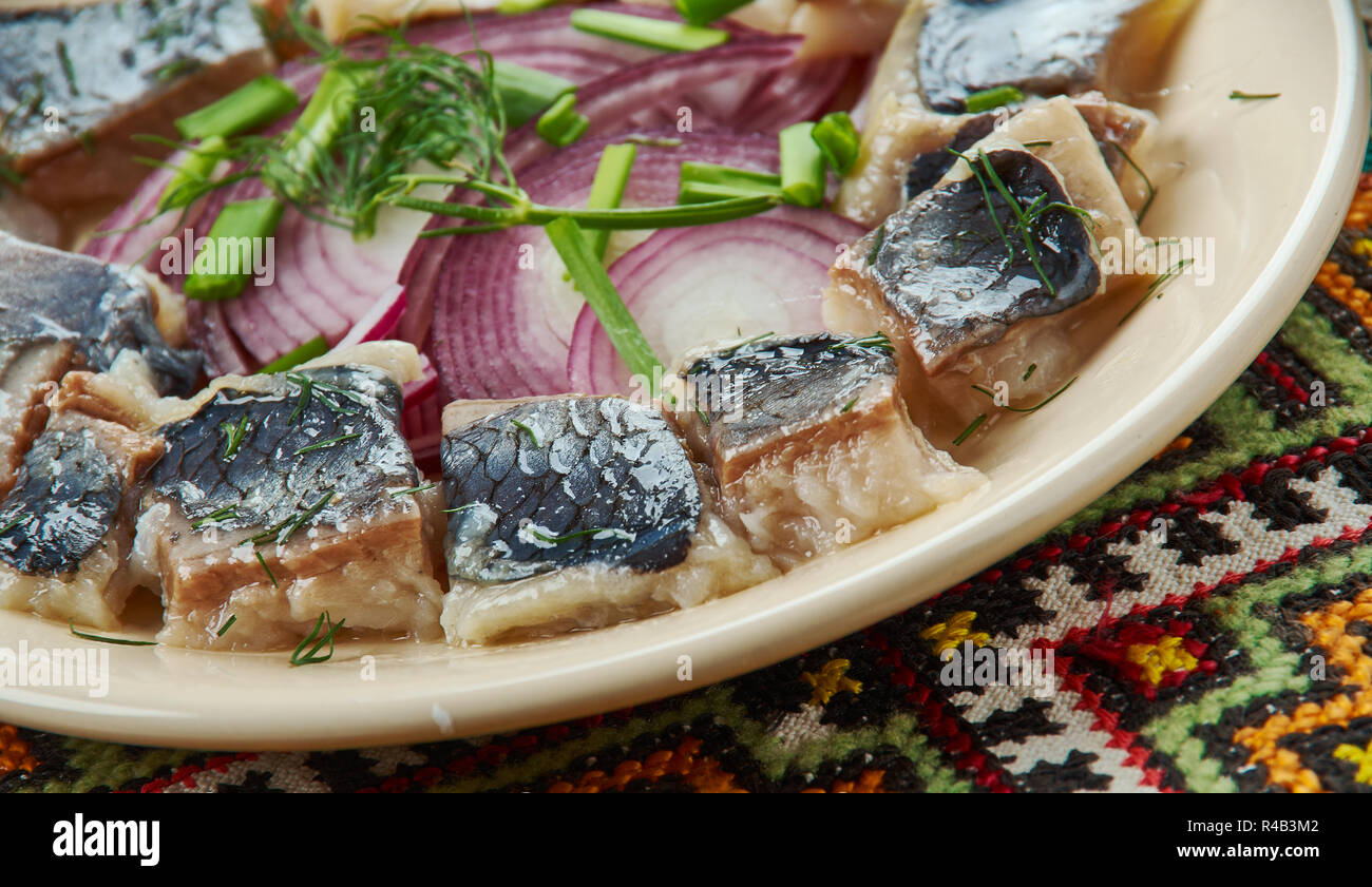 Christmas herring, Lithuanian cuisine, Baltic Traditional assorted