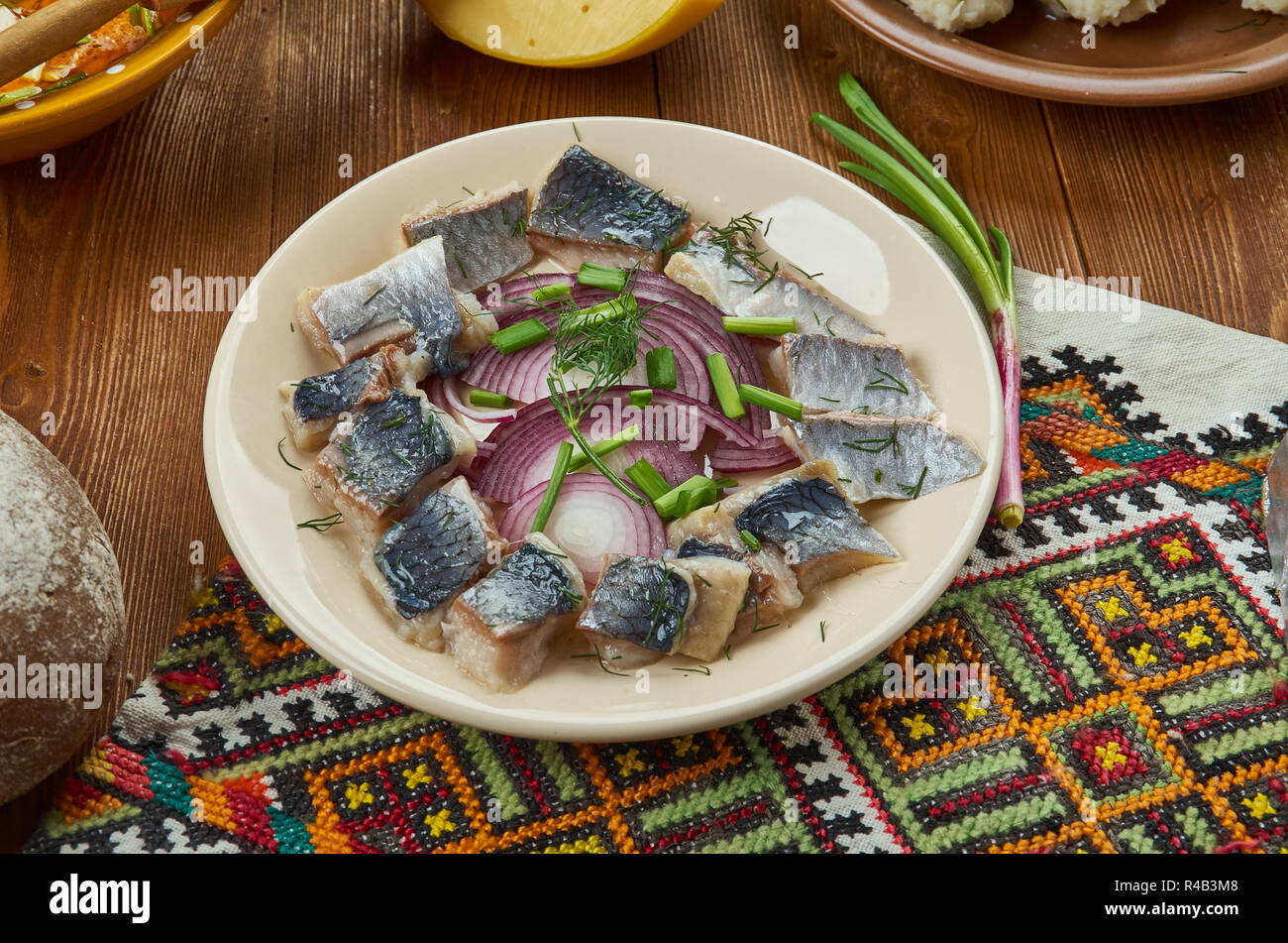 Christmas herring, Lithuanian cuisine, Baltic Traditional assorted
