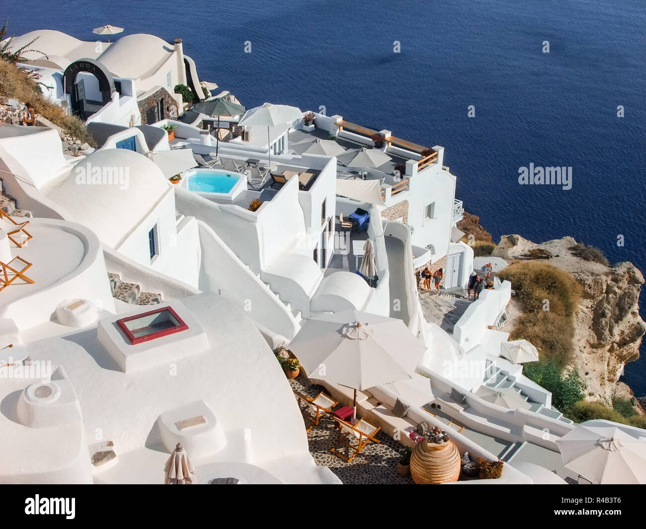 Santorini township, Greece Stock Photo