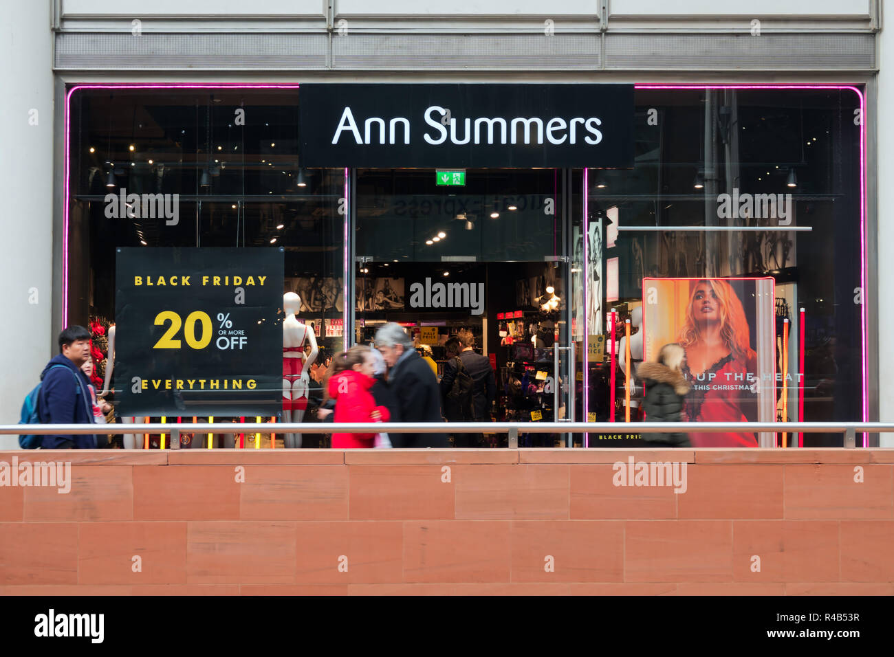 Black Friday shoppers walking past an Ann Summers store in Liverpool UK  town center. 2018 Stock Photo - Alamy