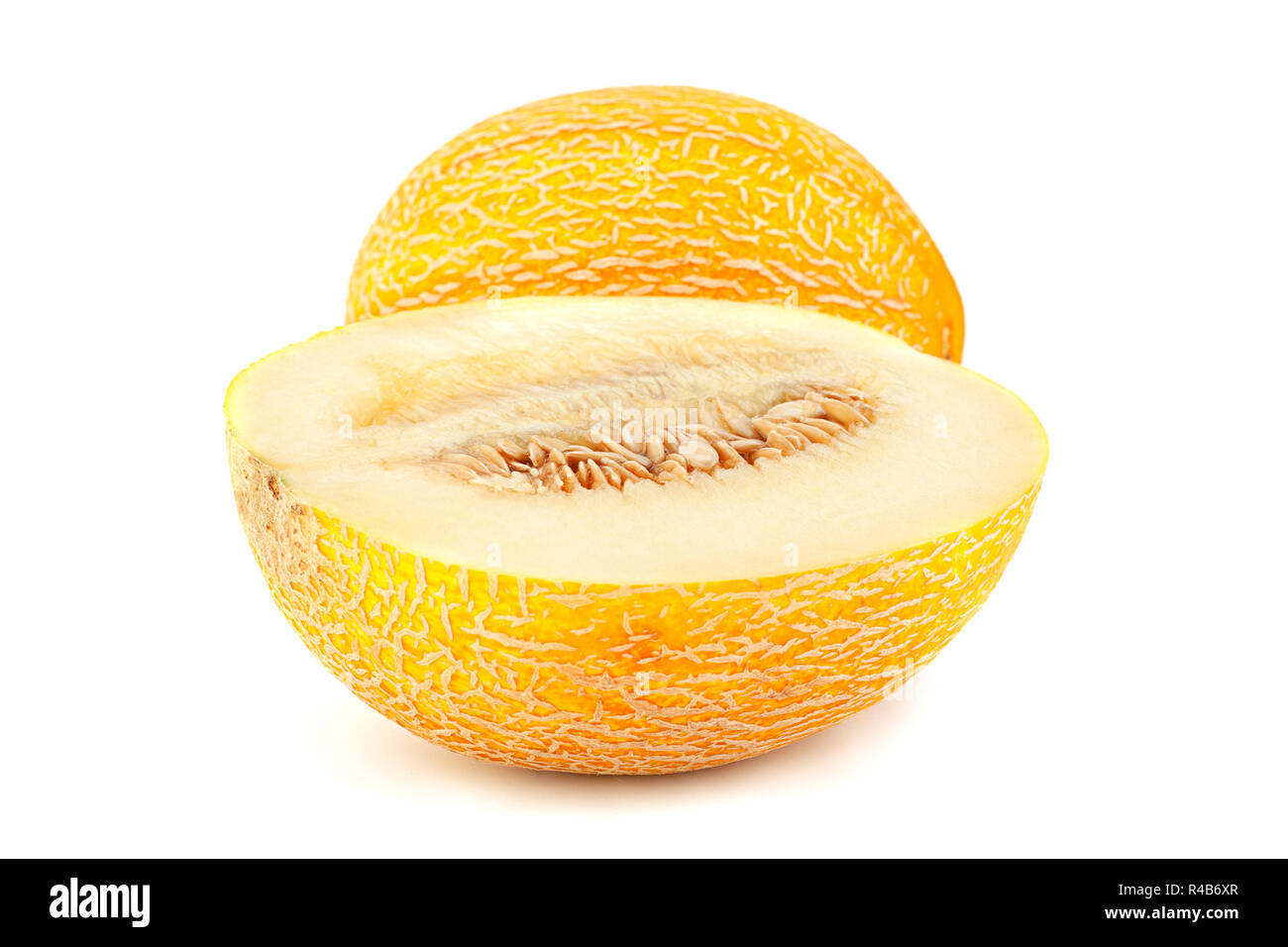 Melon sweet fruit closeup isolated on white background Stock Photo Alamy