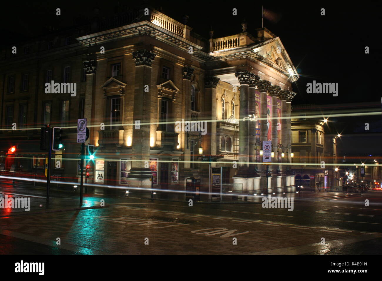 Theatre Royal (Grade 1 listed building) Newcastle upon Tyne by night