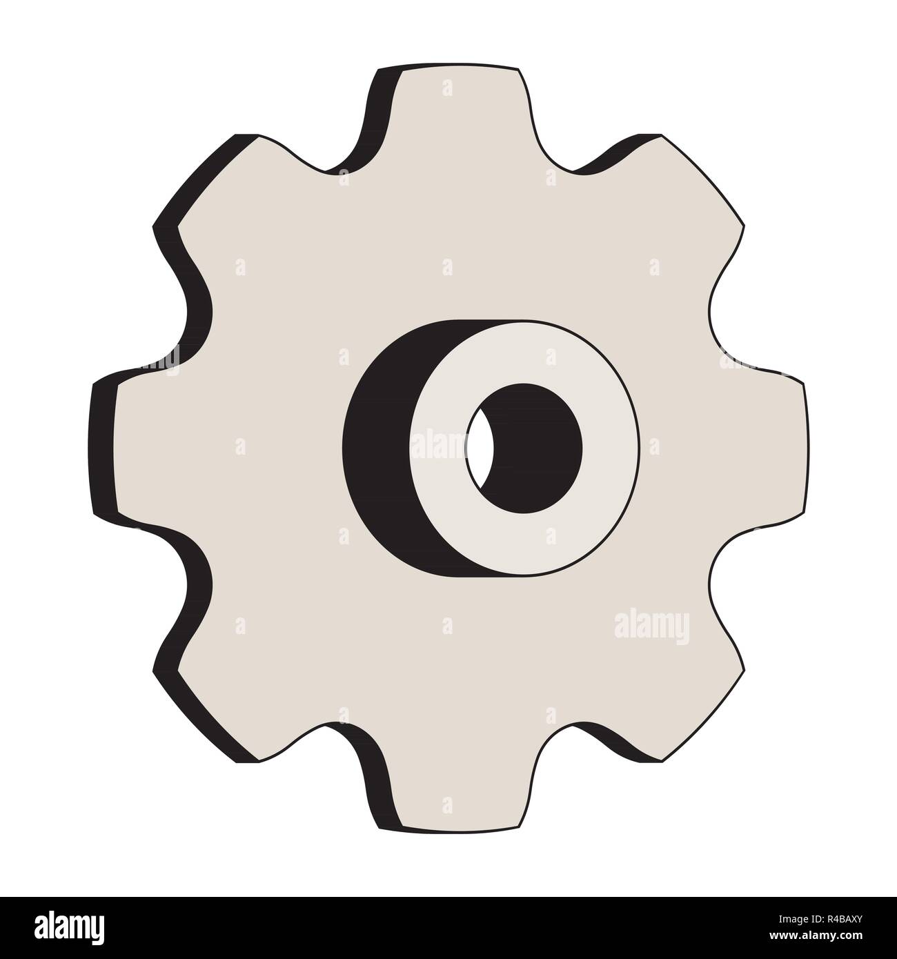 Sprocket wheel. Round link chains. 3D effect vector Stock Vector Image & Art Alamy