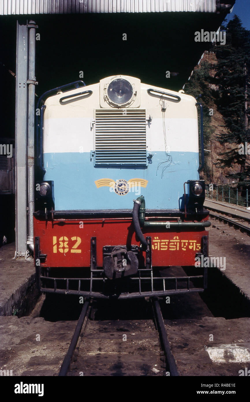 Diesel narrow gauge locomotive, Shimla, Himachal Pradesh, India, Asia Stock Photo
