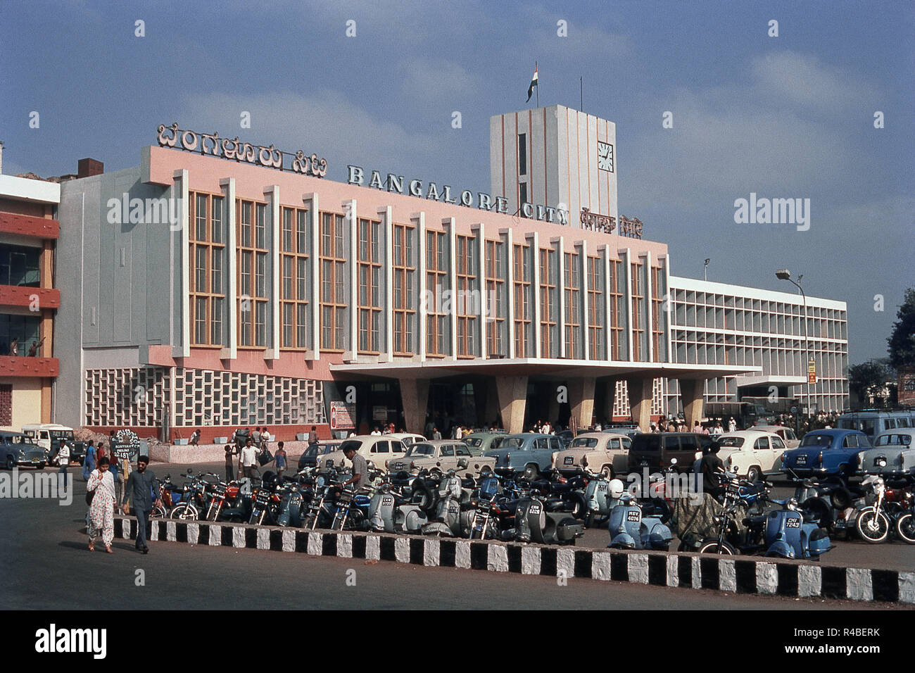Exterior of Bangalore city railway station, Bangalore, Karnataka, India