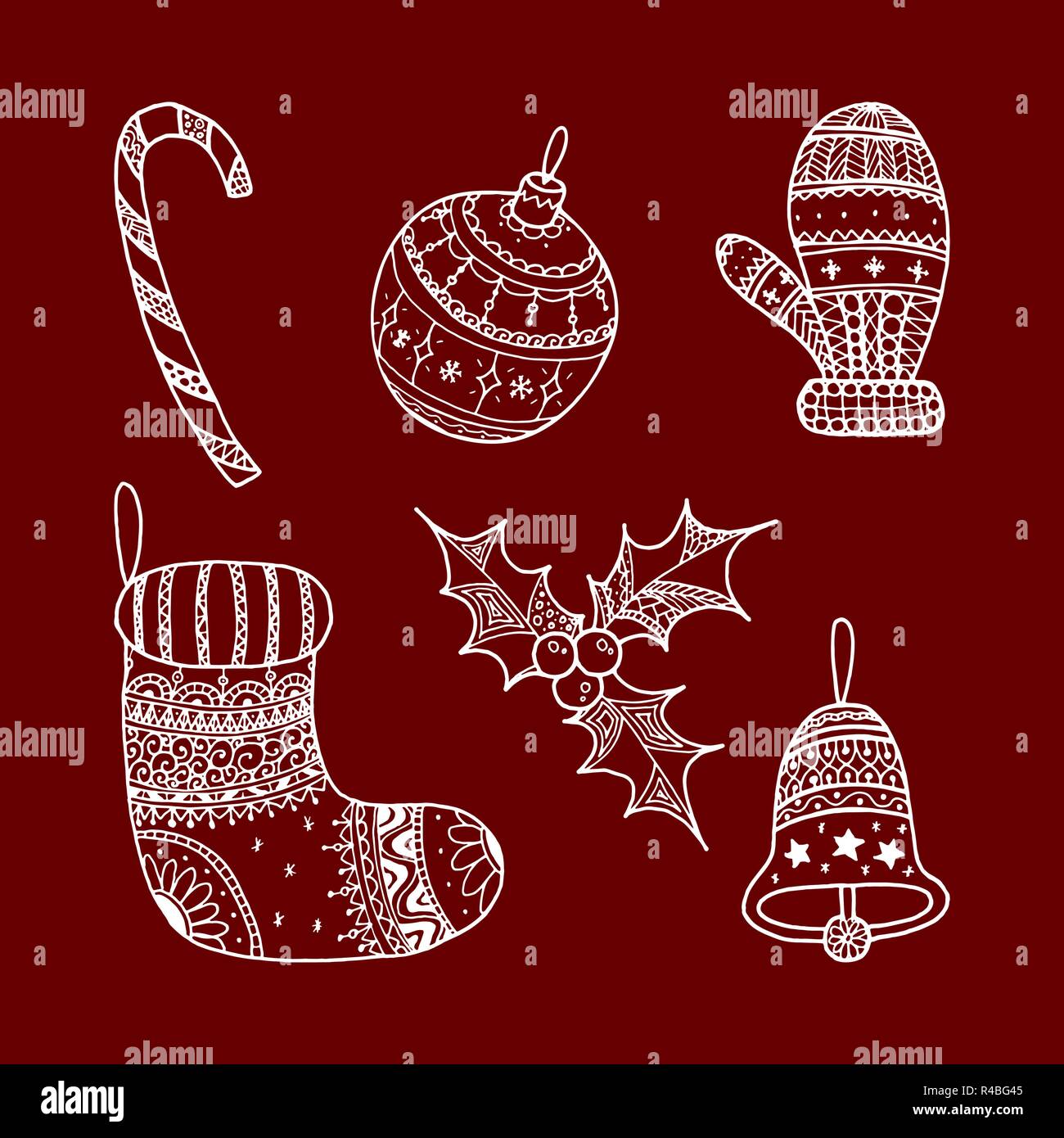 vector-set-of-christmas-decorative-symbols-candy-cane-tree-ball