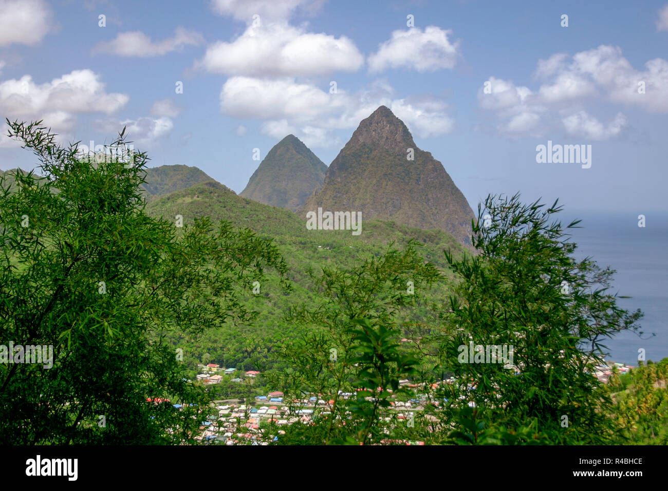 The Pitons, St Lucia Stock Photo Alamy