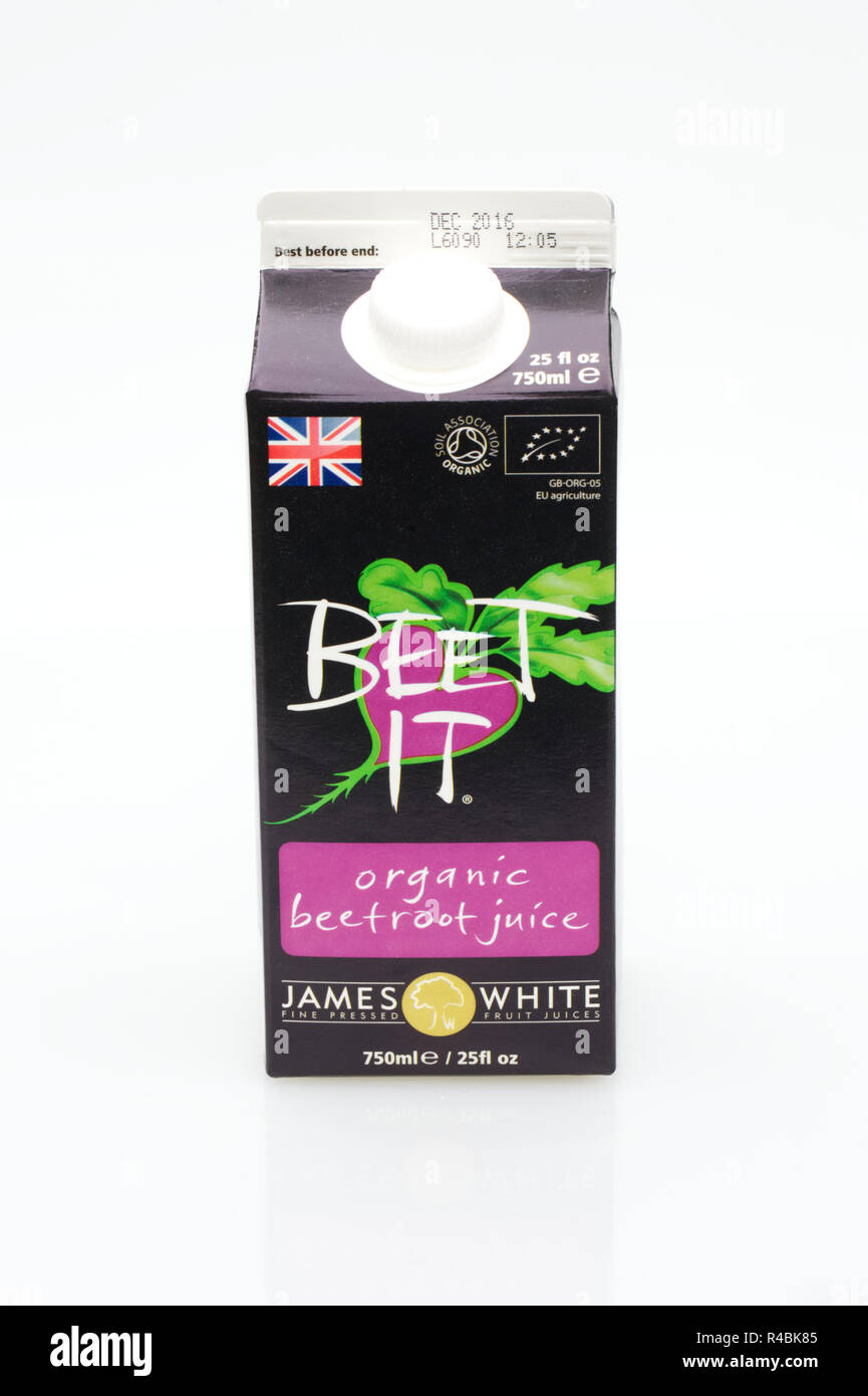 James White Beetroot juice. Stock Photo