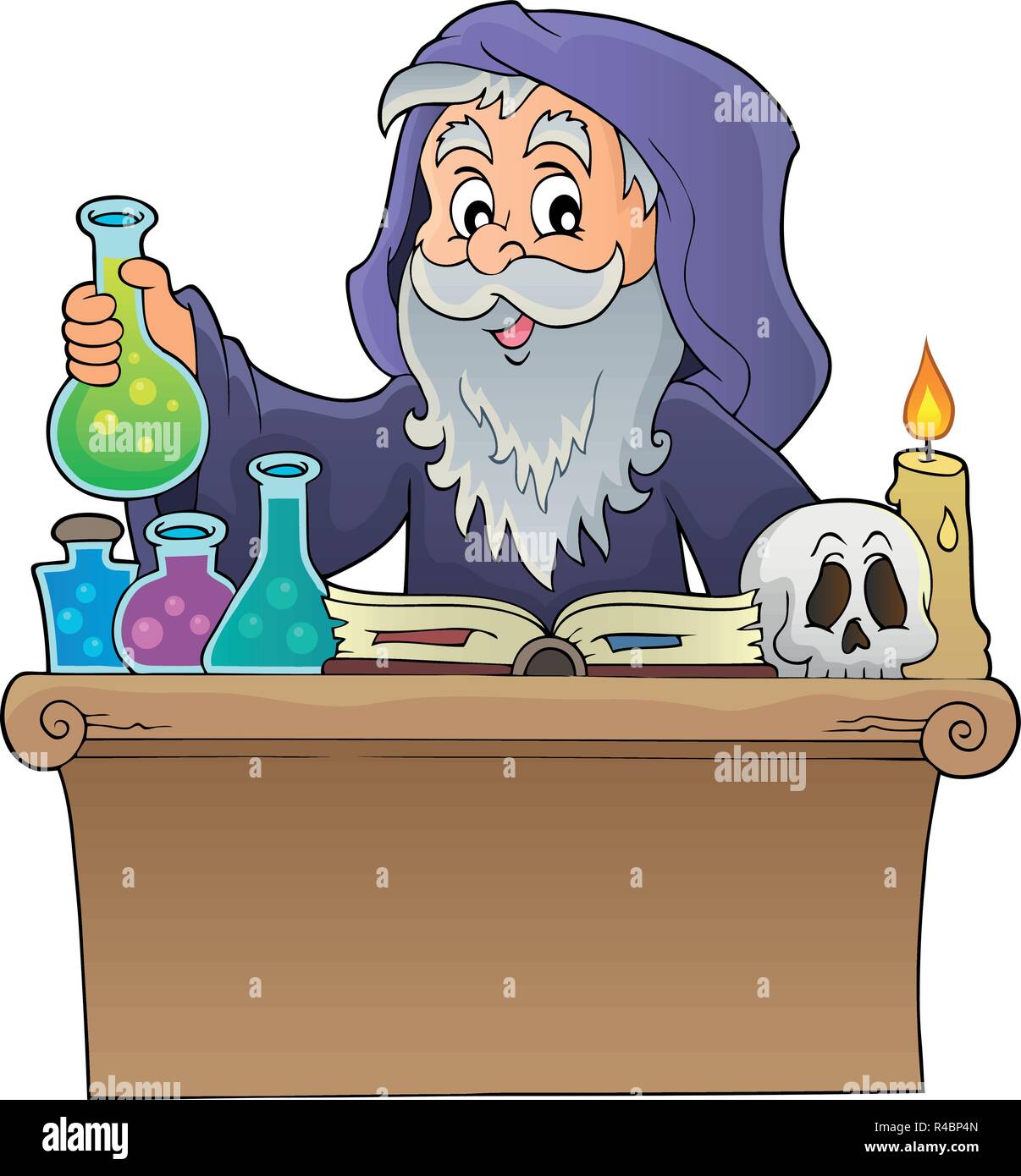 Alchemist topic image 1 - eps10 vector illustration. Stock Vector