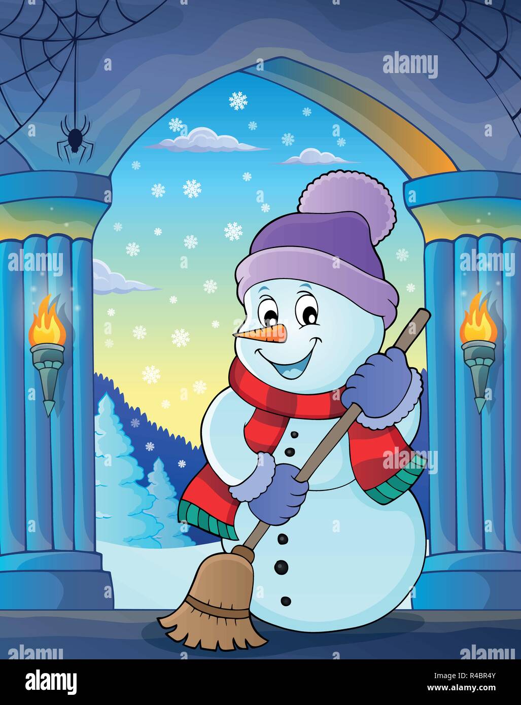 Winter snowman subject image 8 - eps10 vector illustration Stock Vector ...