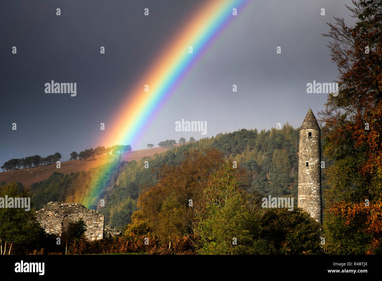 Glendalough National Park in County Wicklow Stock Photo