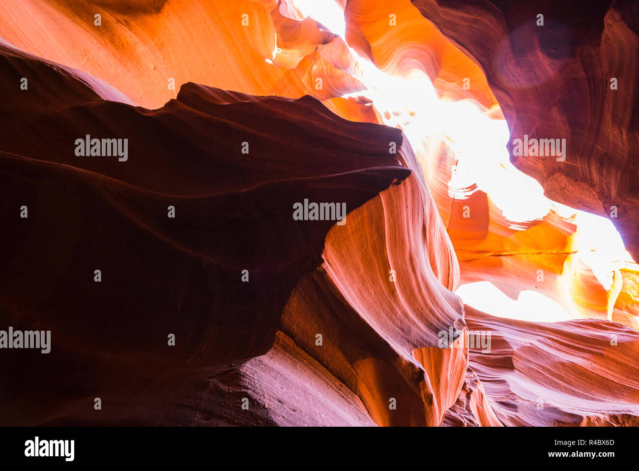 - Beautiful  of sandstone formations in upper Antelope Canyon, Page, Arizona, USA Stock Photo