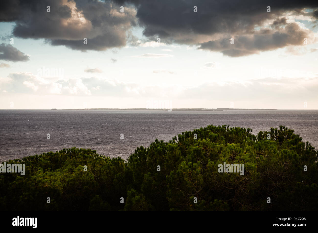 View of the island of pianosa from the Elba Island, Tuscany, Italy Stock Photo