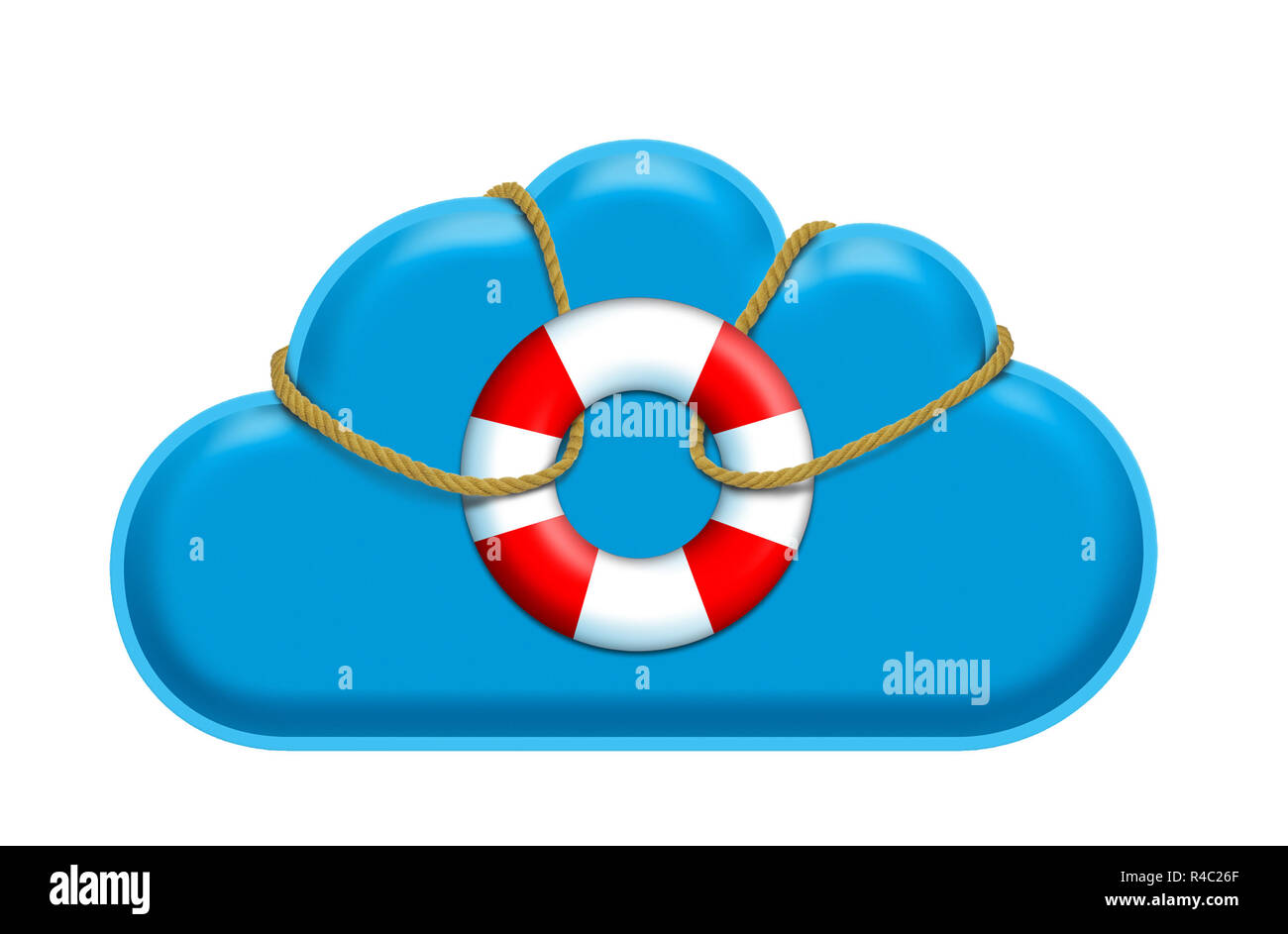 Navigate safe in the cloud Stock Photo