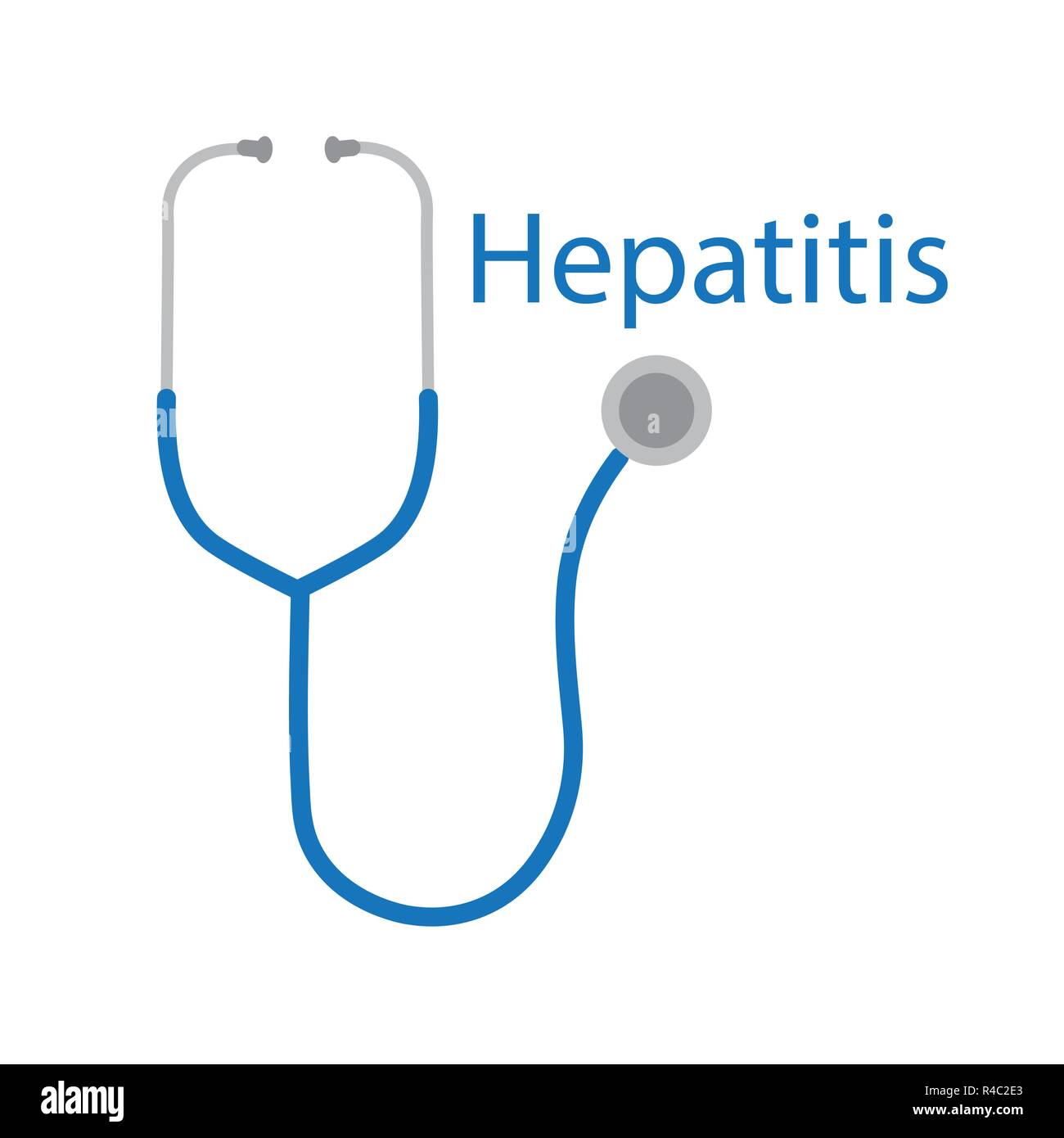 hepatitis word and stethoscope icon- vector illustration Stock Vector ...