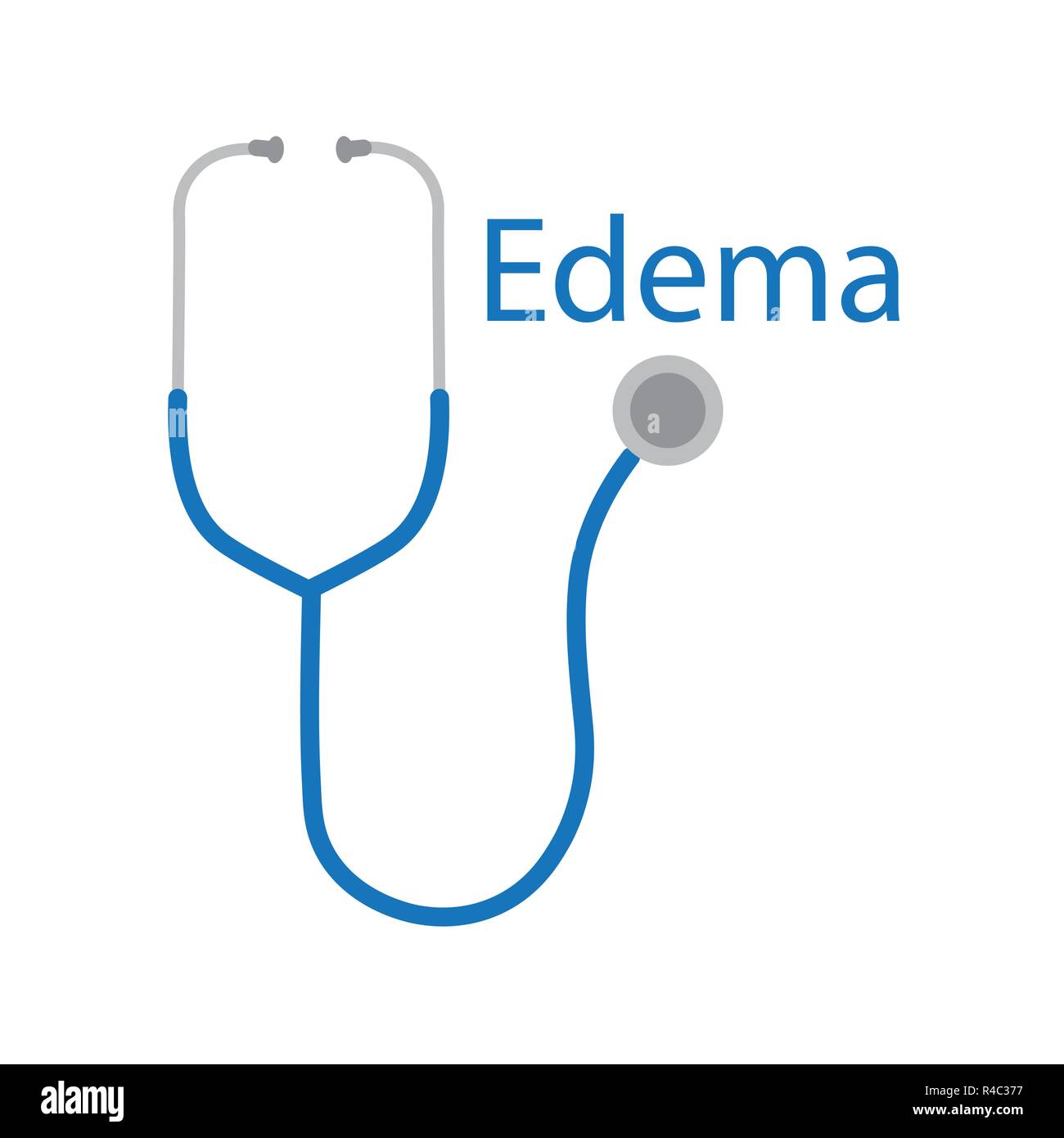 edema word and stethoscope icon- vector illustration Stock Vector Image &  Art - Alamy
