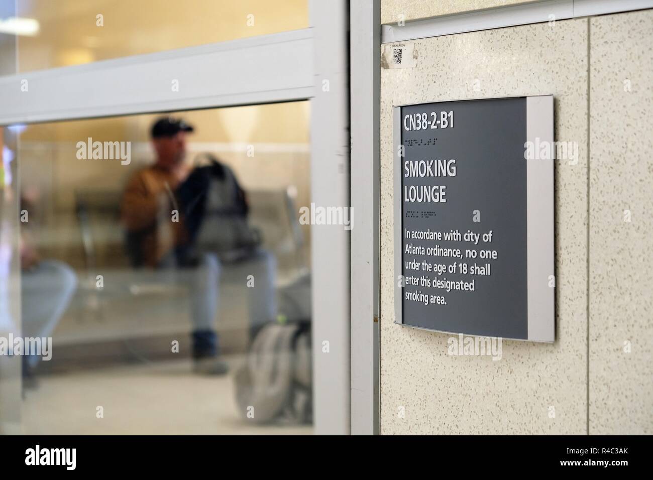 Smoking lounge at Terminal C in Hartsfield-Jackson Atlanta 