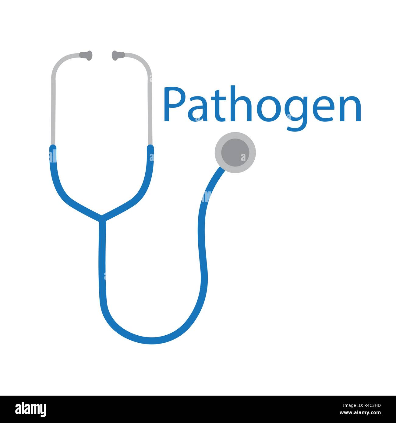pathogen word and stethoscope icon vector illustration Stock Vector