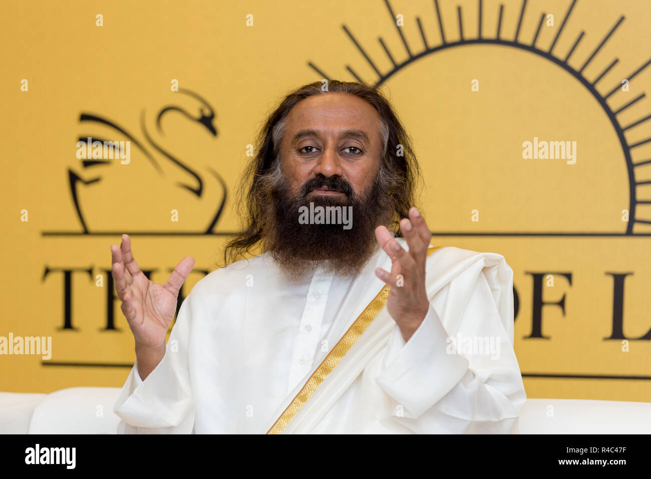 Dubai, United Arab Emirates - November 17, 2018: Indian spiritual guru ...