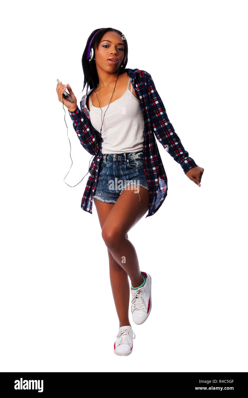Dancing jamming listening to music Stock Photo Alamy