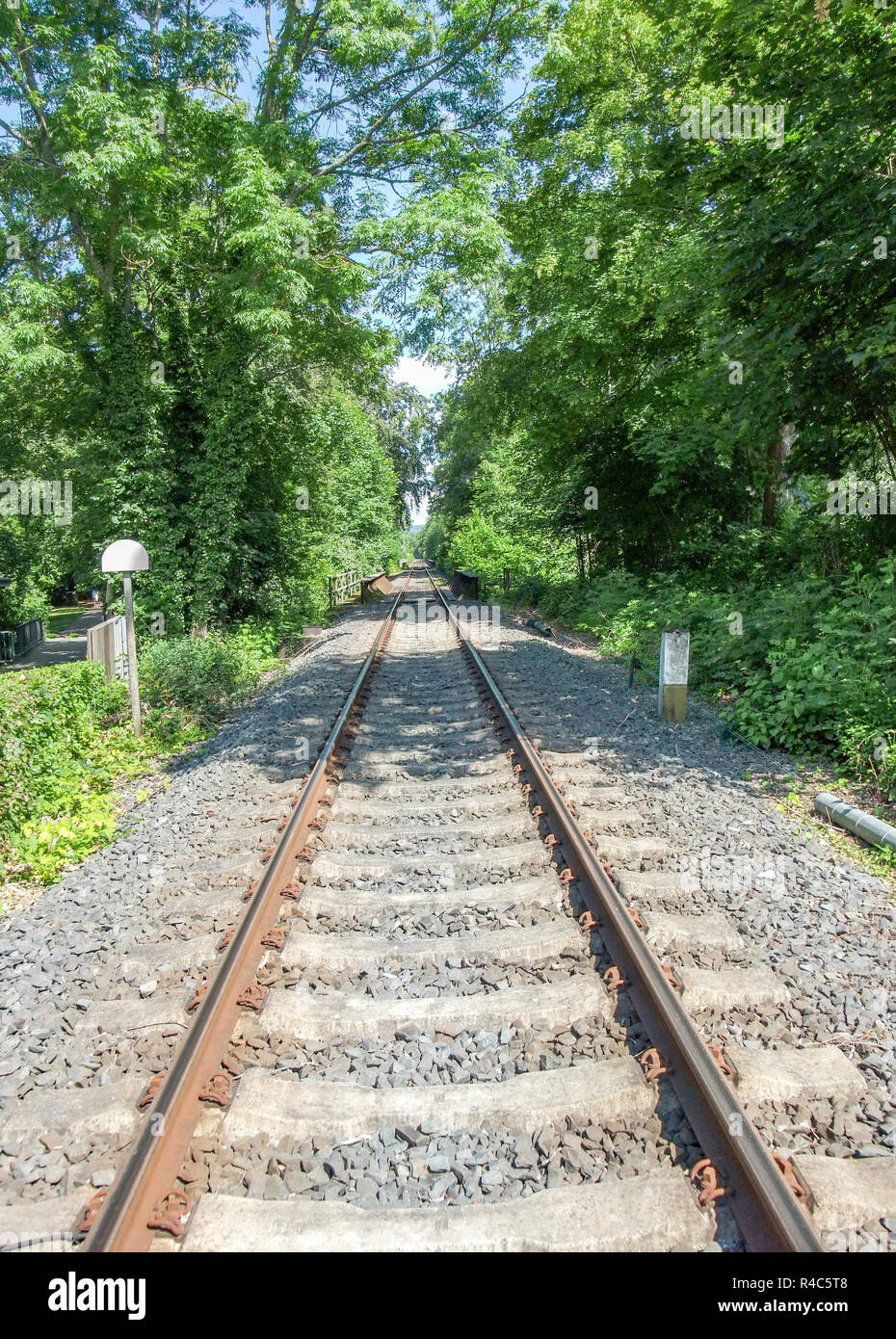 sunny railtrack scenery Stock Photo