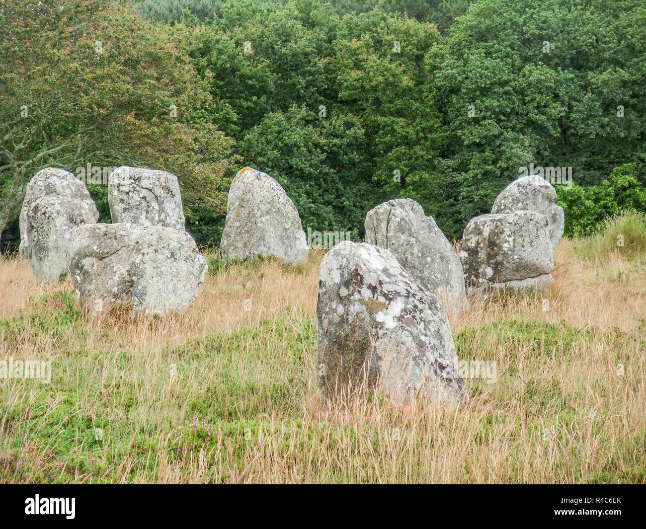 carnac stones in brittany Stock Photo