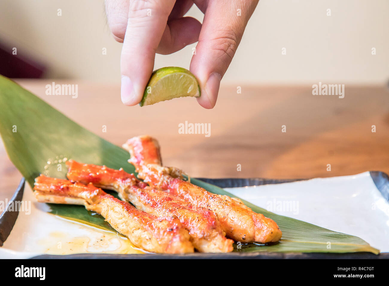 grilled taraba king crab Stock Photo