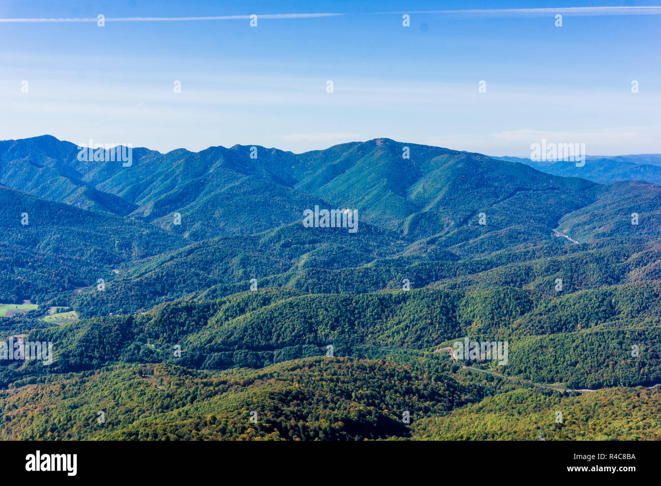 Gora Indyuk  - Krasnodar Krai, Russia.  View  from the top of the mountain Indyuk Stock Photo