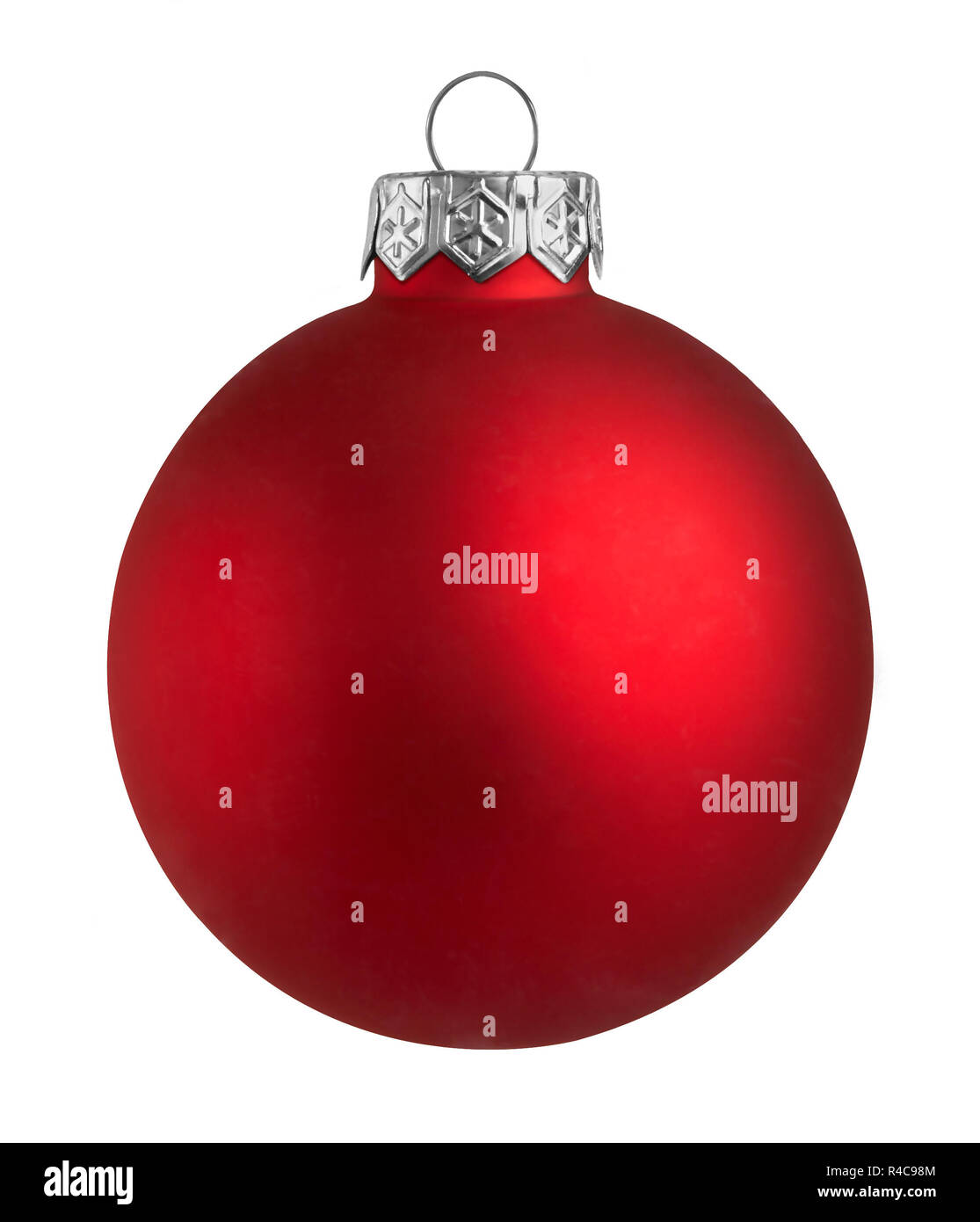 Red christmas ball isolated on white background Stock Photo - Alamy