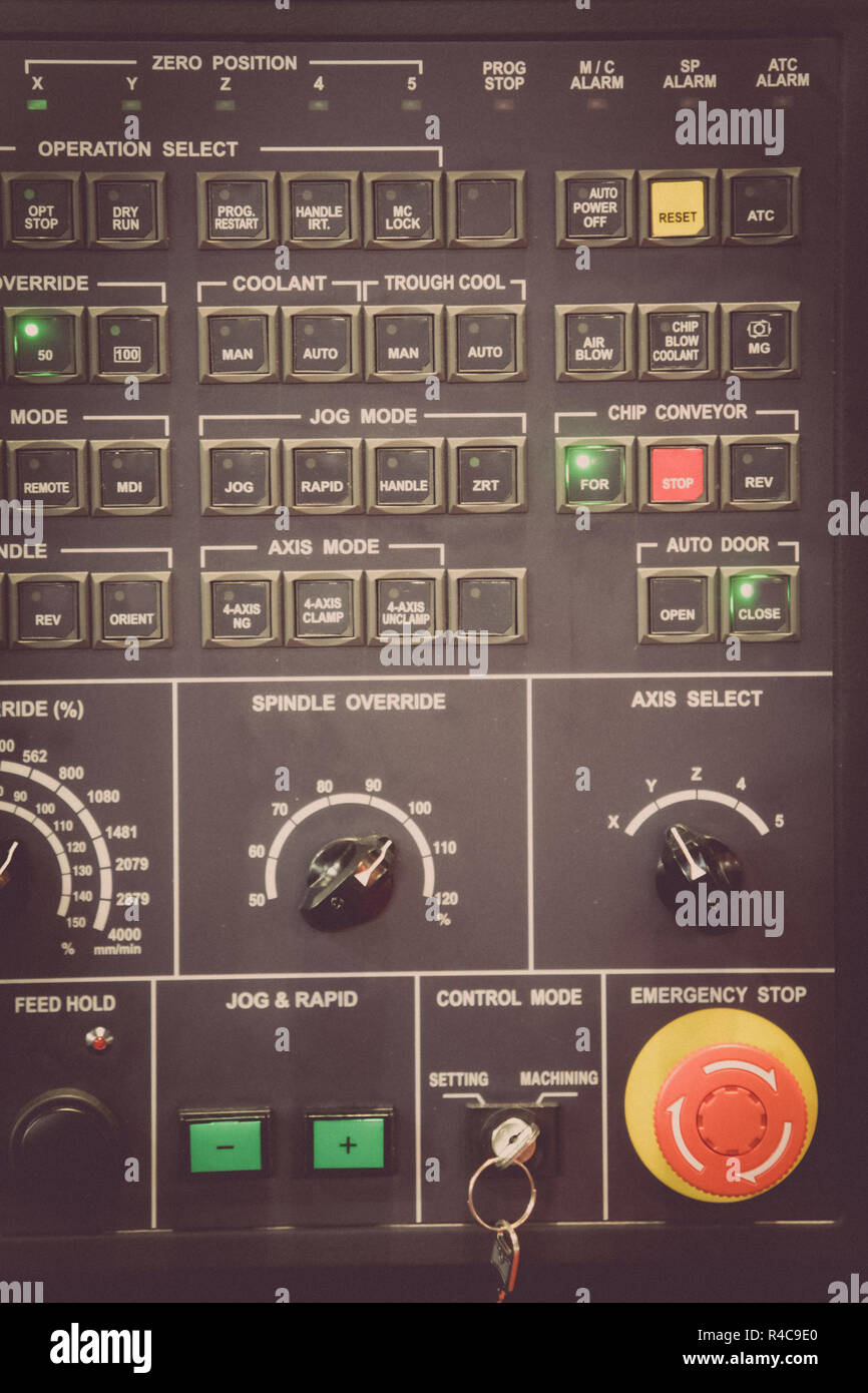 Control panel detail Stock Photo - Alamy