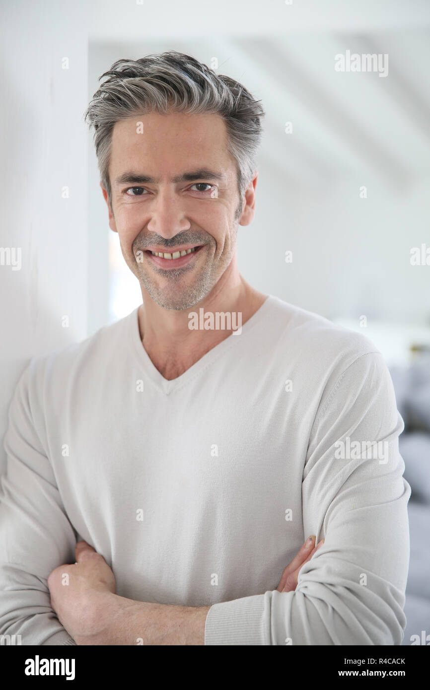 Portrait of attractive 50yearold man Stock Photo Alamy