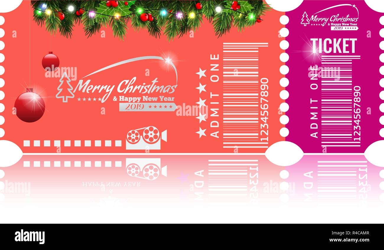 Christmas Party Tickets Template from c8.alamy.com