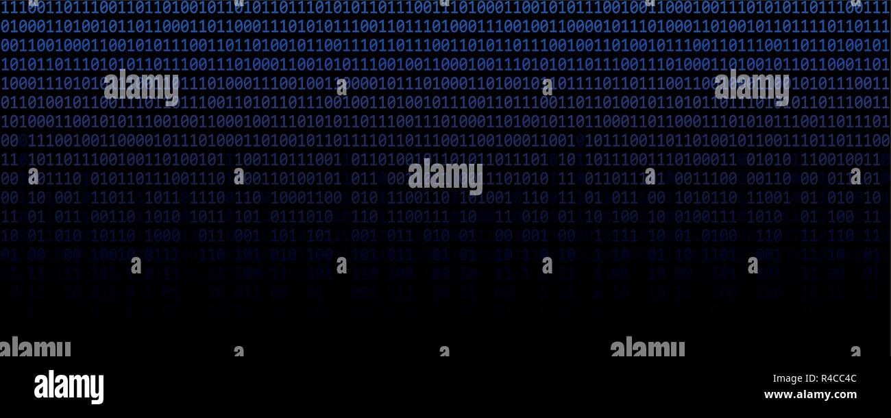 blue binary data code matrix web technology vector illustration EPS10 Stock Vector