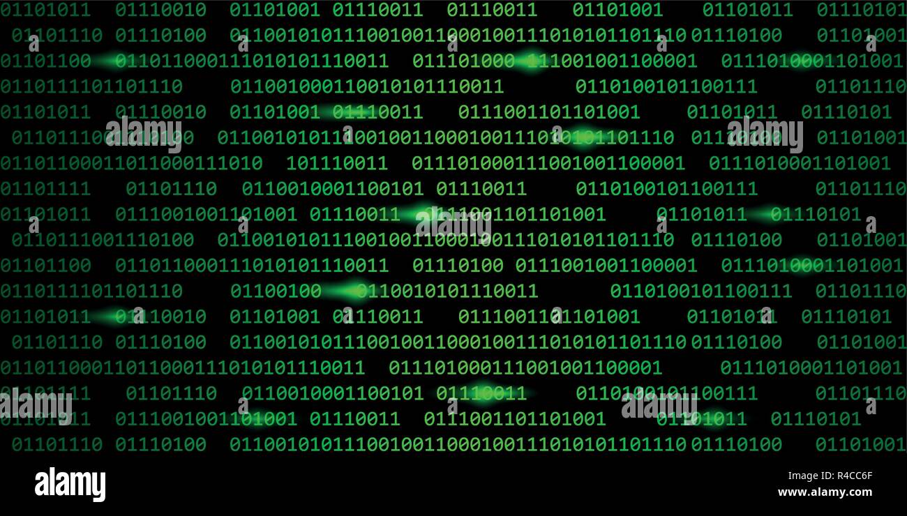 green digital binary code web technology background vector illustration EPS10 Stock Vector