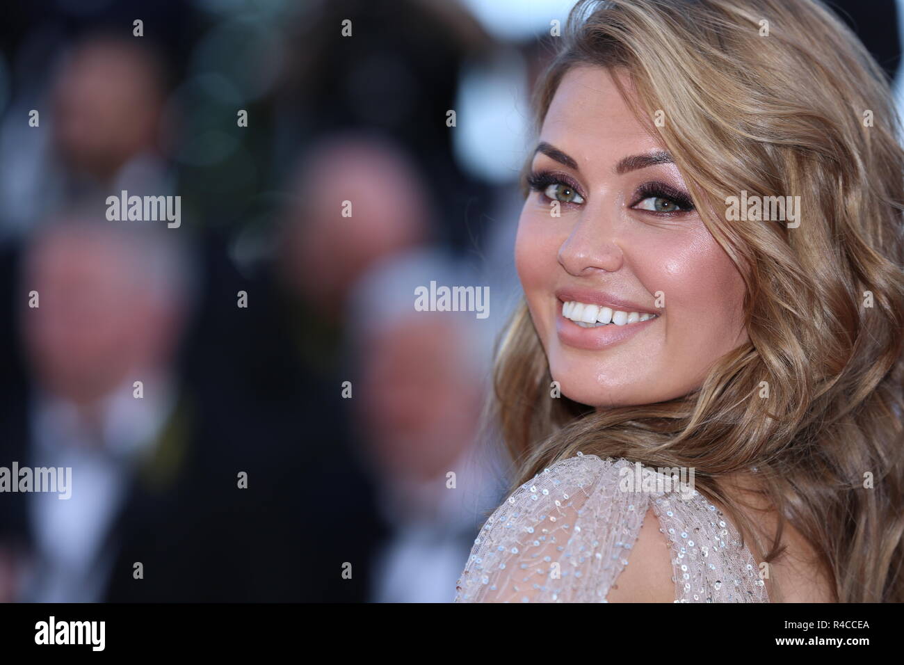 CANNES, FRANCE – MAY 19, 2018: Victoria Bonya walks the red carpet at