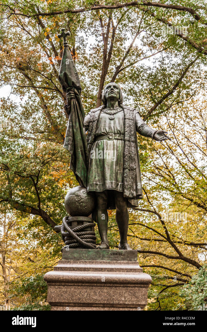 Statue of Christoper Columbus by sculptor Jeronimo Sunol in Central