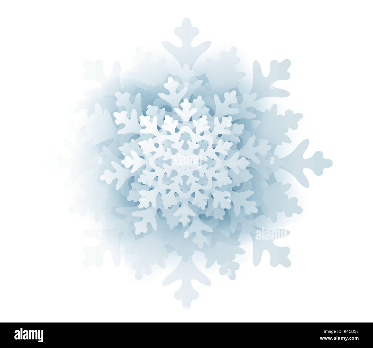 Blue snowflake isolated on white background. Vector illustration Stock ...